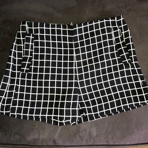 Black and white shorts